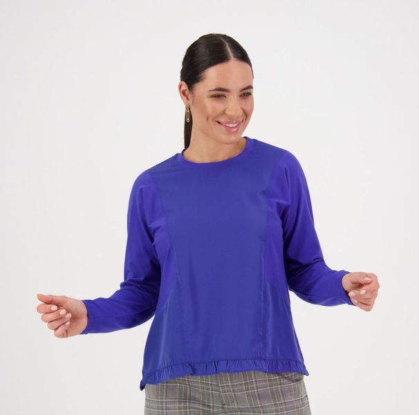 Panelled Top with Frill Hem