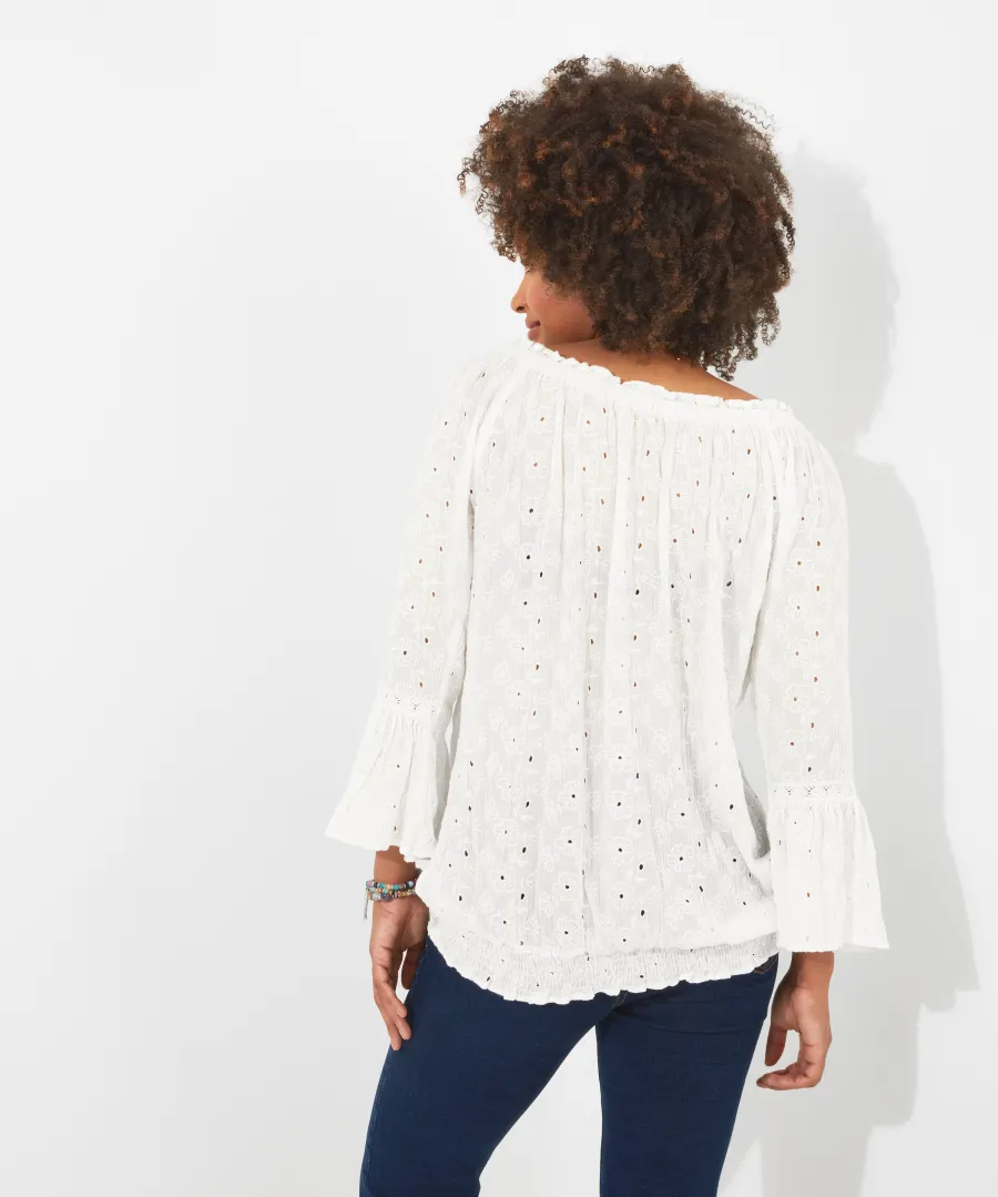 Summertime Embroidered Top