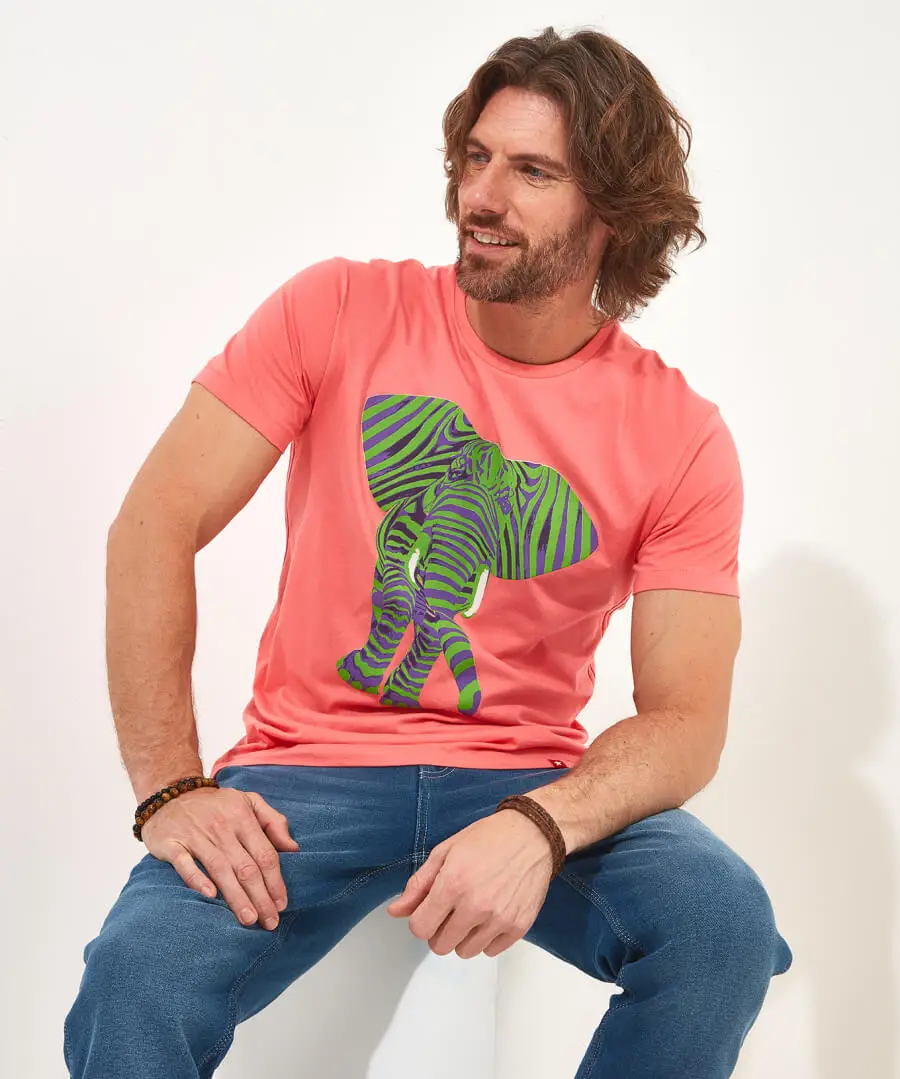 Superb Stripe Elephant Tee