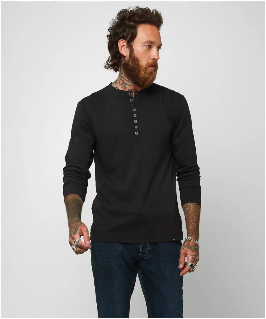 Distinctive Henley Long Sleeve Tee