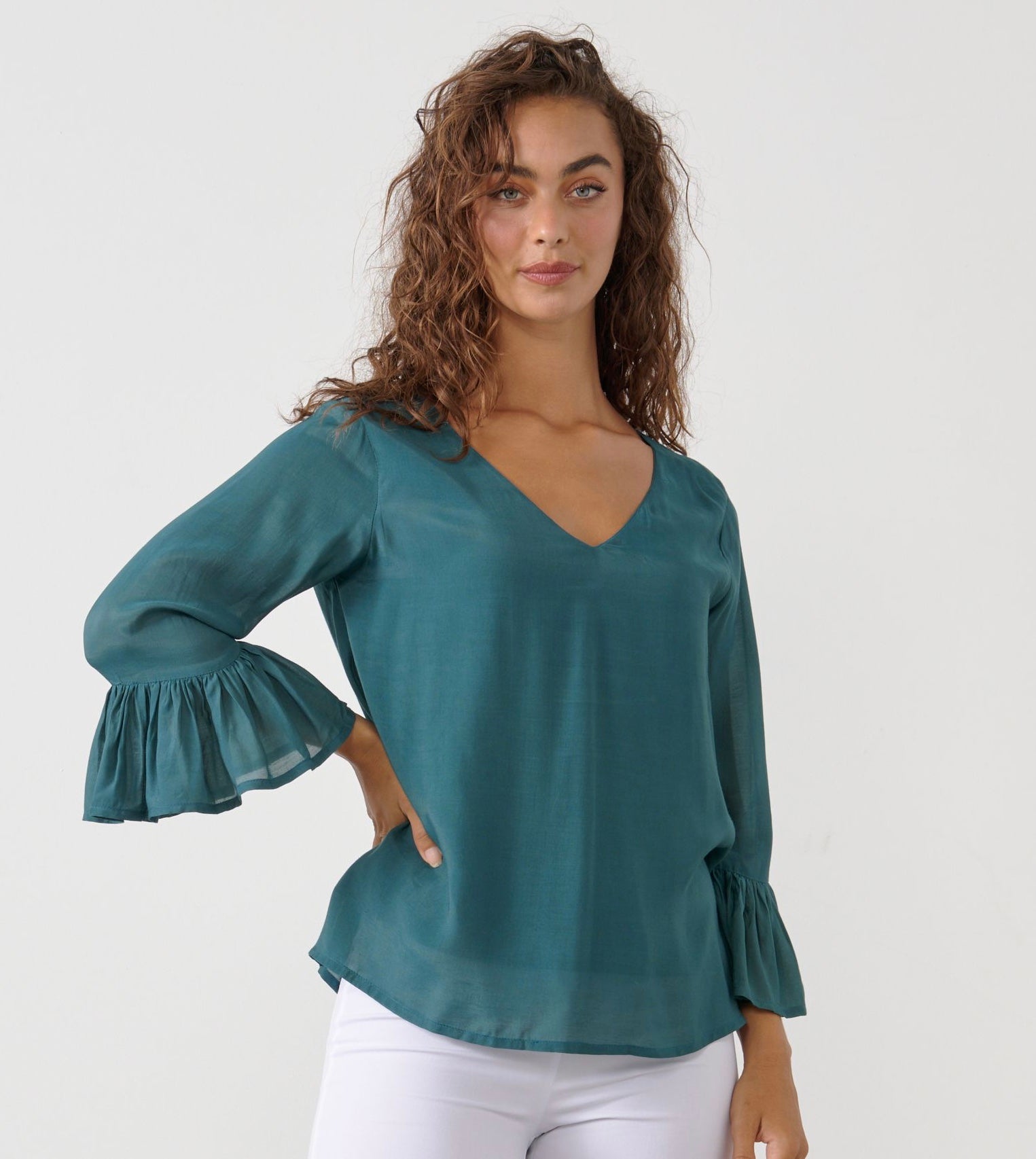 V Neck Dressy Top