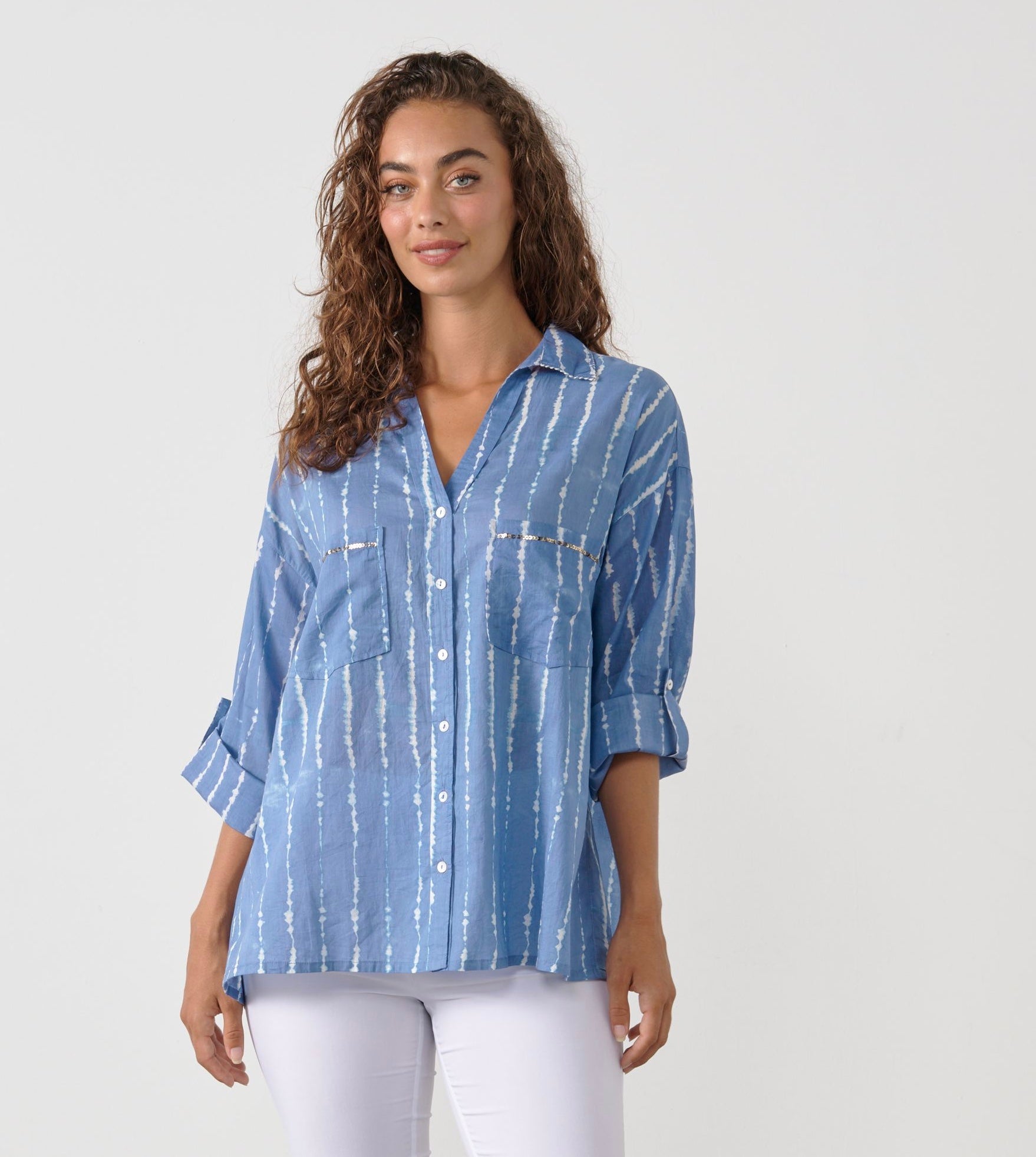 SEQUIN Trim Shirt