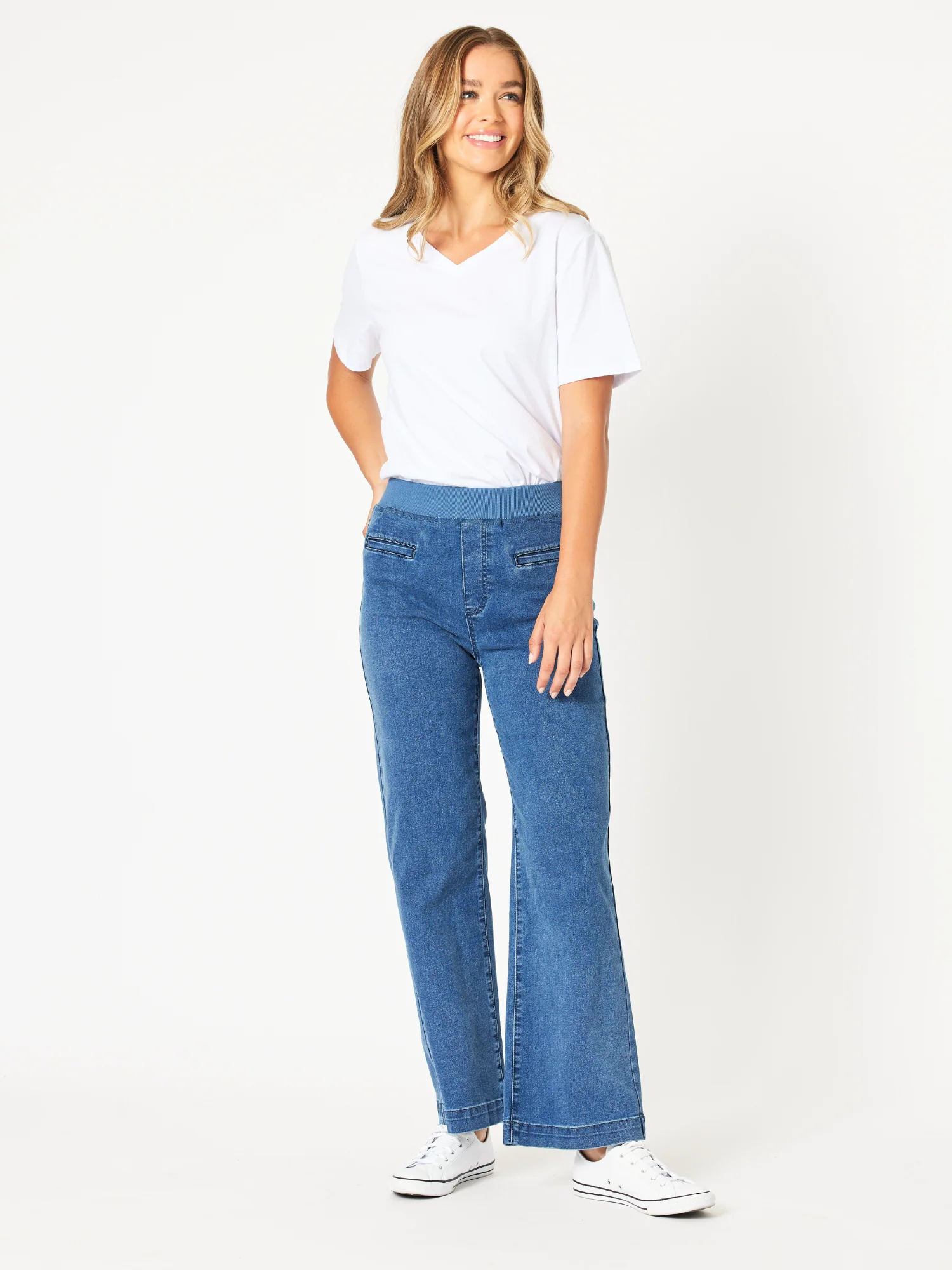 Maddy  Pull on Wide Leg Jean