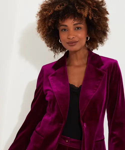 Magenta Velour Jacket