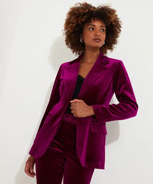 Magenta Velour Jacket