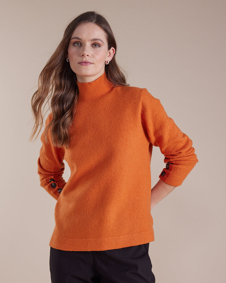 BUTTON Sleeve Wool Sweater