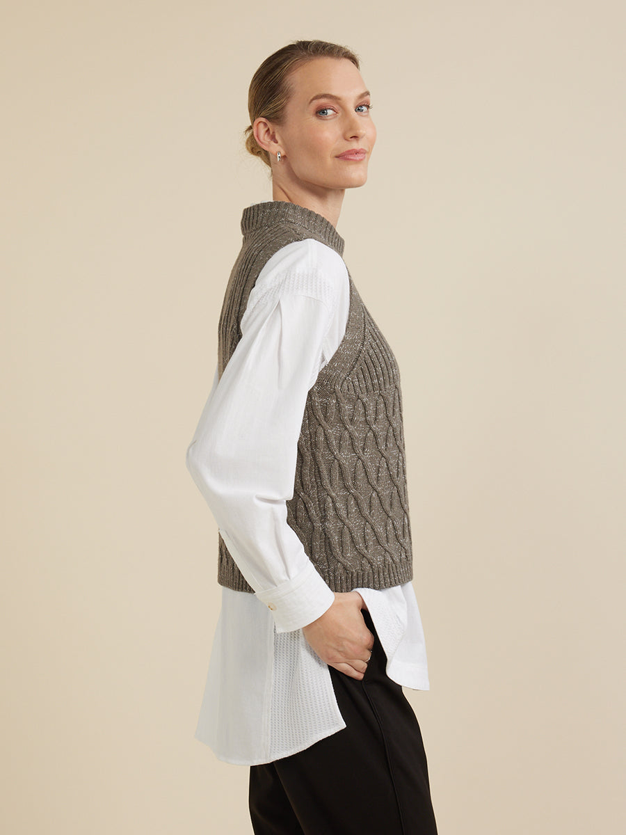 CABLE Knit Vest S